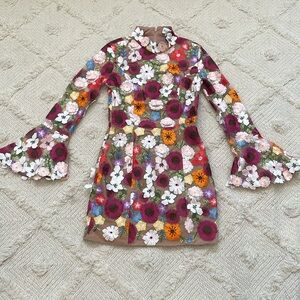 Elliatt Floral Appliqué Mini Dress - Rare Find